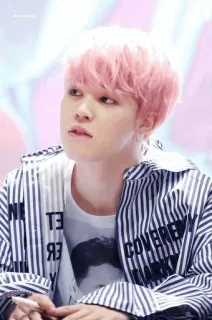 ➖ 7b3319fc Jimin Jimin, K-Pop, BTS, Cantante, Artista, Capelli rosa whatsapp sticker