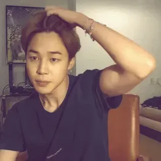 ➖ ae34f934 Jimin kpop, corea, ragazzo, capelli whatsapp sticker