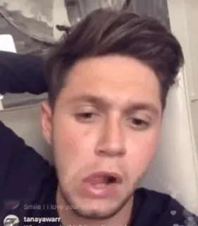 🎸 0a9c555e Niall Horan Smile! I love your smile! người, nam, đàn ông, khuôn mặt, nụ cười telegram sticker