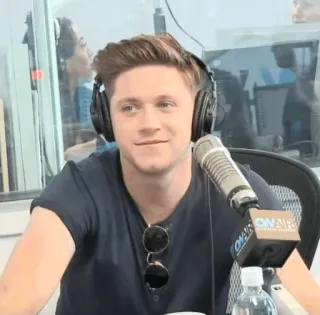 🎸 92c00766 Niall Horan Niall Horan, ca sĩ, người nổi tiếng, One Direction, âm nhạc, micro, tai nghe telegram sticker