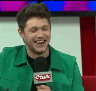 💫 557a674b Niall Horan etalk Niall Horan, penyanyi, selebriti, tertawa, wawancara, etalk whatsapp sticker