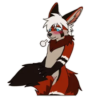 😳 8a5209a5 Furry, Antropomórfico, Animal, Lindo, Dibujos animados, Zorro telegram sticker