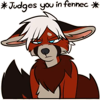😒 d02e46fe Judges you in fennec fénec, zorro, juzgando, animal, furry telegram sticker