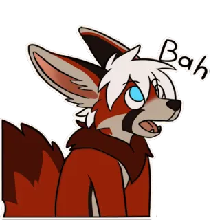 🅱️ e99745f4 Bah Furry, Zorro, Dibujos animados, Animal, Pegatina telegram sticker
