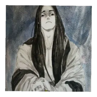 😶 d41d5e7e retrato, arte, desenho, personagem, cabelo comprido, masculino telegram sticker