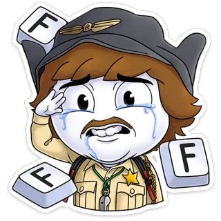 ⭐ 10ed51db Dessin animé, Personnage, Pleurs, Triste, Fâché, F telegram sticker