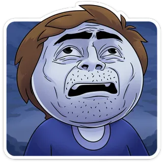 ⭐ 4a46a06e dessin animé, visage, expression, mème telegram sticker