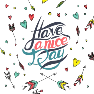 ☺️ 1d0c3a34 Have a nice day greeting, hearts, nice day, positive, decorative, colorful whatsapp sticker