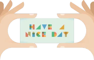 ☺️ fb75ccc6 HAVE A NICE DAY nice, day, shapes, geometric, greeting, hands, colorful whatsapp sticker