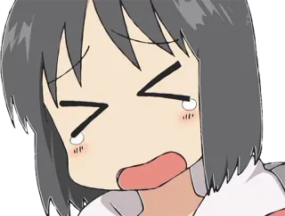 😣 708d452b Anime, Płacz, Kreskówka, Smutny, Emocjonalny telegram sticker