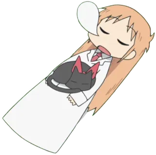 💤 df152174 śpiący, kot, kreskówka, słodki, anime, zmęczony telegram sticker