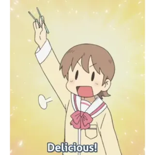 😋 3eec42b9 Delicious! Essen, lecker, Essstäbchen, Anime, süß, Mädchen whatsapp sticker