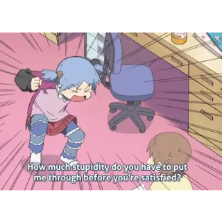 😠 7c9a5a4e How much stupidity do you have to put me through before you're satisfied? Anime, Cartoon, Wut, Frustration, Frage whatsapp sticker