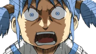 😱 86dc2182 anime, boos, meisje, geschrokken, bang telegram sticker