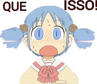 😶 c6bdcfd3 QUE ISSO! anime, geschokt, verrast, manga, cartoon telegram sticker