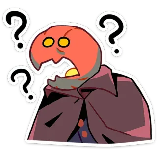 🤔 adeab3ca Cartoon, Figur, Frage, Verwirrt, Ausdruck, Unsicher telegram sticker