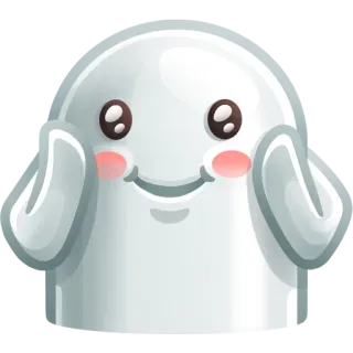☺️ 3e89eecb милый, призрак, каваий, дружелюбный telegram sticker