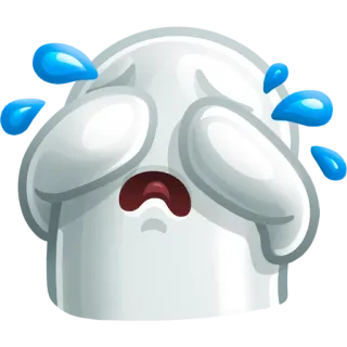 😭 9bcfe268 грустный, плачущий, слёзы, призрак, эмоция, мультик telegram sticker