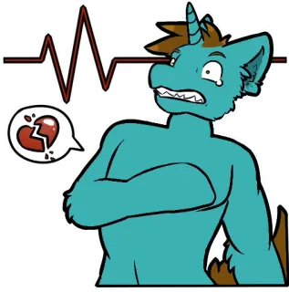 💔 4fe43eb7 การ์ตูน, อกหัก, เศร้า, ทุกข์ใจ, เฟอร์รี่, ยูนิคอร์น telegram sticker