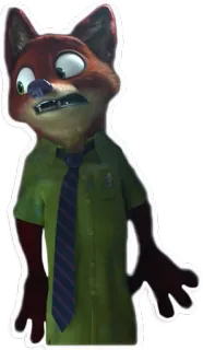 😨 0431ca33 Nick Wilde Zootopia nick wilde, zootopia, fox, cartoon, disney telegram sticker