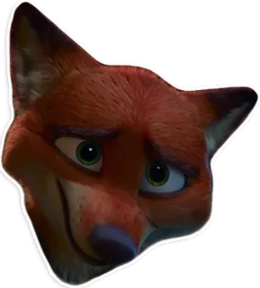 😬 502e6207 Nick Wilde Zootopia fox, animal, cartoon, animated, character, zootopia, nick wilde telegram sticker