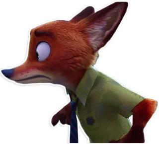 😯 56fb1b73 Nick Wilde Zootopia animated, fox, cartoon, character, disney, zootopia, nick wilde telegram sticker