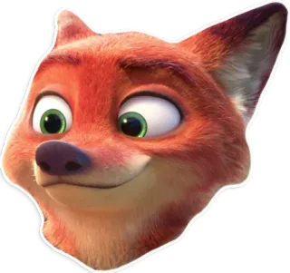 ☺️ cd2580d3 Nick Wilde Zootopia Nick Wilde, Zootopia, fox, Disney, cartoon, character telegram sticker