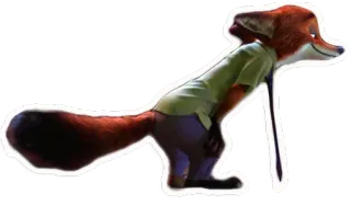 ⚠ e6ffff5a Nick Wilde Zootopia cartoon, fox, animal, character, animated, disney telegram sticker