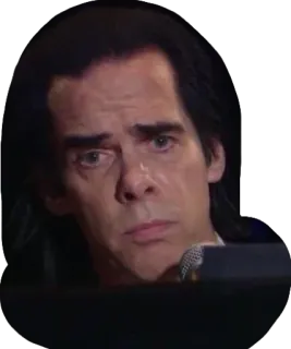 😢 3cf3a207 Nick Cave cantante, músico, Nick Cave, retrato, artista telegram sticker