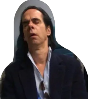 😴 b5ec602a Nick Cave músico, cantante, retrato, celebridad, Nick Cave telegram sticker