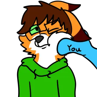 👈 46821272 You キツネ, 獣人, ケモノ, 漫画, デジタルアート, 眼鏡 telegram sticker