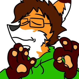 😌 50e7645a 擬人化, キツネ, ケモノ, 漫画, 動物 telegram sticker