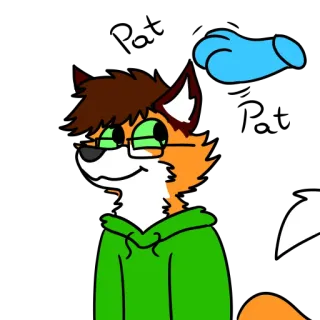 👋 6a8c382c ケモノ, キツネ, 擬人化, カートゥーン, キャラクター telegram sticker