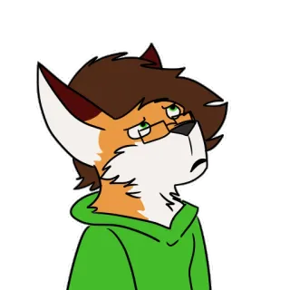 😒 6e2fe057 ケモノ, 擬人化, キツネ, キャラクター, アニメ telegram sticker