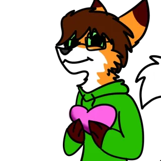 ❤️ 83ce9a56 アニメ, ケモノ, キツネ, ハート, 愛, 可愛い telegram sticker