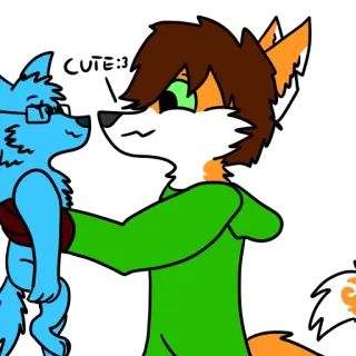 😊 bdb49af3 ケモノ, キツネ, オオカミ, 動物, アニメ, かわいい telegram sticker