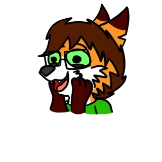 😍 c9fe26ac ケモノ, キツネ, メガネ, 幸せ, アニメ telegram sticker