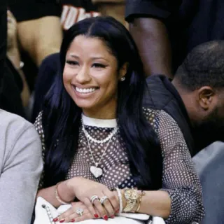 🌷 697d750c Nicki Minaj Nicki Minaj, rapper, singer, celebrity, portrait, smiling whatsapp sticker