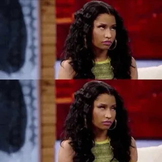 🌷 6eeb6acb Nicki Minaj Nicki Minaj, meme, expression, celebrity, rapper whatsapp sticker