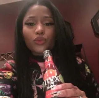 😘 312b7f71 nyx donna, bevanda, bottiglia, selfie, bevanda telegram sticker