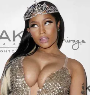 🙄 587634d5 Nicki Minaj Nicki Minaj, celebrità, cantante, tiara, donna telegram sticker