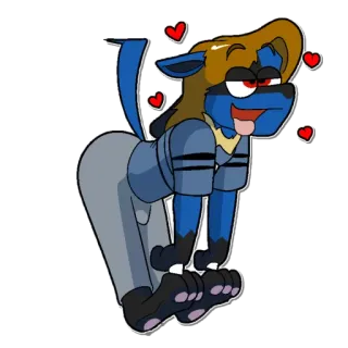 ❤️ c0585e38 Fellwesen, Cartoon, Tier, Figur, Herz telegram sticker