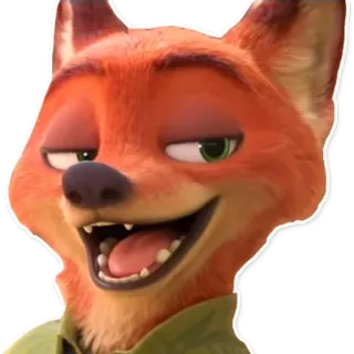 👄 995853ed Nick Wilde Zootopia fuchs, comic, tier, charakter, disney, zoomania telegram sticker