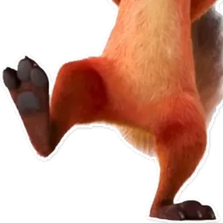 🐾 afd0d519 Tier, Pfote, Fuß, Fell, Orange telegram sticker