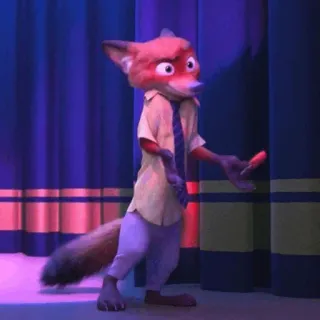 🦊 557cf779 Nick Wilde Zootopia zootropolis, nick wilde, vos, cartoon, disney telegram sticker