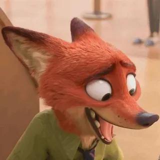 🦊 56a6c0ac Nick Wilde Zootopia nick wilde, zootropolis, vos, disney, animatie, cartoon telegram sticker