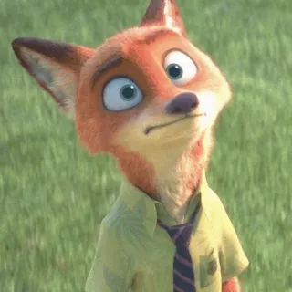 🦊 93657488 Nick Wilde Zootopia vos, cartoon, dier, personage, zootropolis, nick wilde telegram sticker