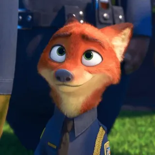😌 477227f6 Nick Wilde Zootopia zootopia, nick wilde, fox, police, cartoon, animal telegram sticker