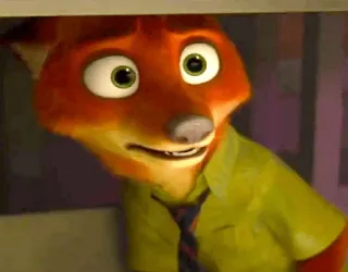 😧 a67f5c56 Nick Wilde Zootopia fox, cartoon, animal, character, disney, zootopia telegram sticker