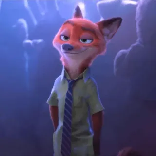 🙂 da7739af Nick Wilde Zootopia Nick Wilde, Zootopia, Disney, fox, animated telegram sticker